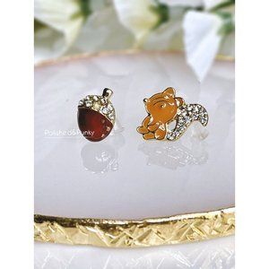 Squirrel Earrings ~ squirrel and nut Earrings~ Gold squirrel Earrings ~ in Box